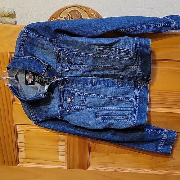 Vintage Harley Davidson Denim Jacket Size S EUC - Picture 3 of 5